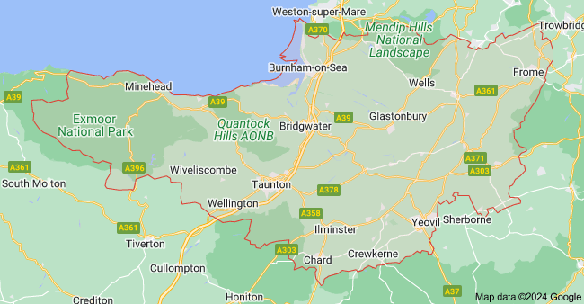 somerset map Weston Disco Hire