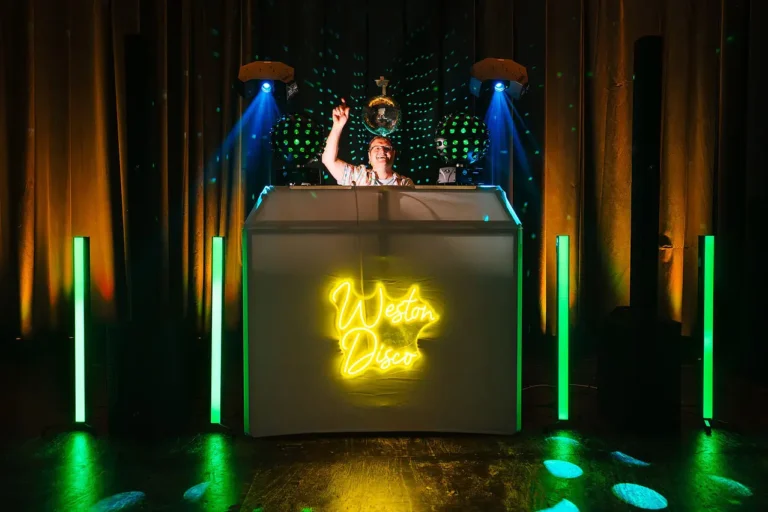 weston disco kieren green yellow large DJ rig green