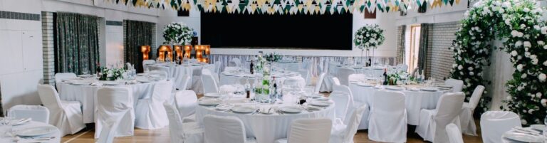 hutton hall village wedding layout - just add the DJ Hire